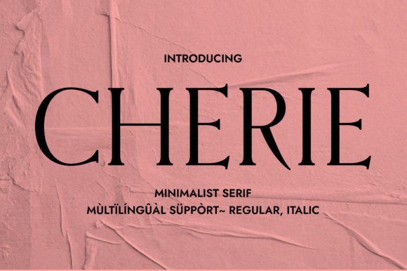 Cherie Font: A Romantic Typeface for a Professional Brand
