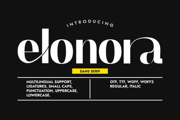 Elonora: A Feminine Sans Serif Typeface for Elegant Branding