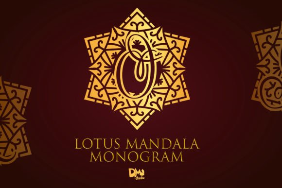 Lotus Mandala Monogram: A Unique Typeface for Creative Branding