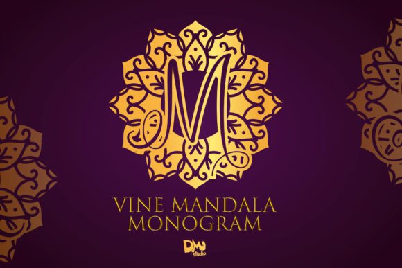 Vine Mandala Monogram: A Font That Elevates Brand Identity
